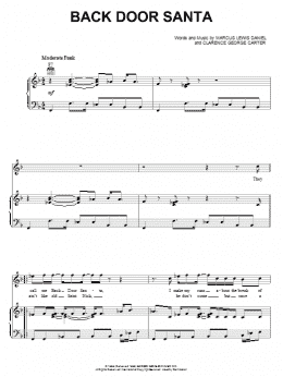 page one of Back Door Santa (Piano, Vocal & Guitar Chords (Right-Hand Melody))
