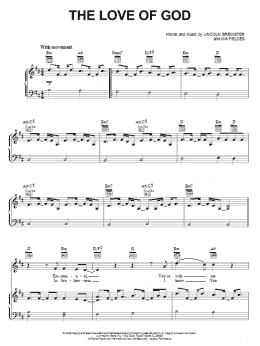 page one of The Love Of God (Piano, Vocal & Guitar Chords (Right-Hand Melody))