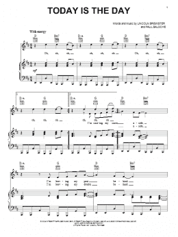 page one of Today Is The Day (Piano, Vocal & Guitar Chords (Right-Hand Melody))