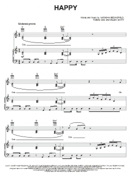 page one of Happy (Piano, Vocal & Guitar Chords (Right-Hand Melody))