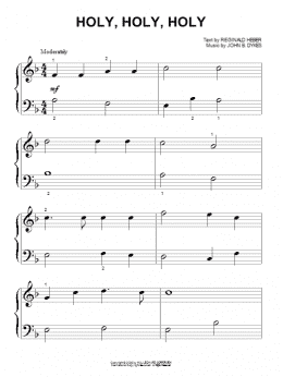 page one of Holy, Holy, Holy (Beginning Piano Solo)