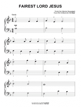 page one of Fairest Lord Jesus (Beginning Piano Solo)