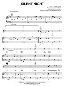 page one of Silent Night (Piano, Vocal & Guitar Chords (Right-Hand Melody))