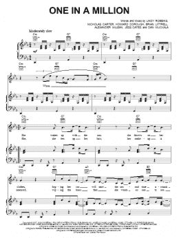 page one of One In A Million (Piano, Vocal & Guitar Chords (Right-Hand Melody))