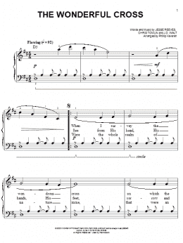 page one of The Wonderful Cross (arr. Phillip Keveren) (Easy Piano)