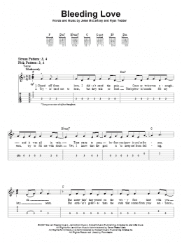 page one of Bleeding Love (Easy Guitar Tab)