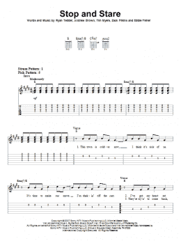 page one of Stop And Stare (Easy Guitar Tab)