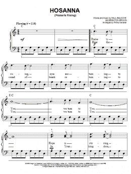 page one of Hosanna (Praise Is Rising) (arr. Phillip Keveren) (Easy Piano)