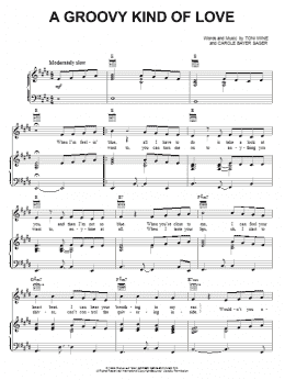 page one of A Groovy Kind Of Love (Piano, Vocal & Guitar Chords (Right-Hand Melody))