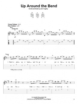 page one of Up Around The Bend (Easy Guitar Tab)