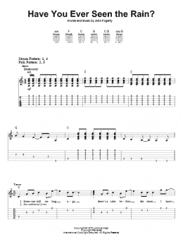 page one of Have You Ever Seen The Rain? (Easy Guitar Tab)