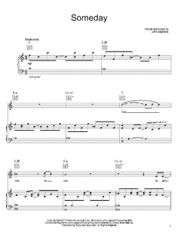 page one of Someday (Piano, Vocal & Guitar Chords (Right-Hand Melody))