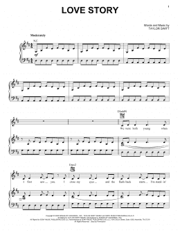 page one of Love Story (Piano, Vocal & Guitar Chords (Right-Hand Melody))