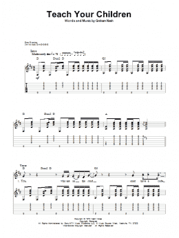 page one of Teach Your Children (Guitar Tab (Single Guitar))