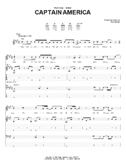 page one of Captain America (Guitar Tab)