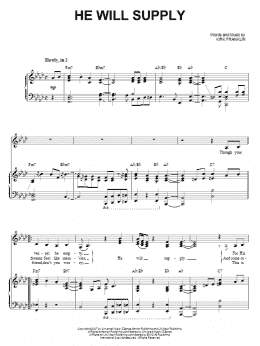 page one of He Will Supply (Piano & Vocal)