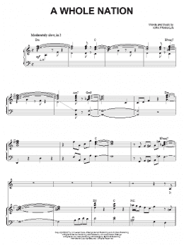 page one of A Whole Nation (Piano & Vocal)