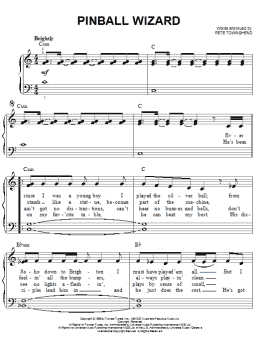 page one of Pinball Wizard (Easy Piano)