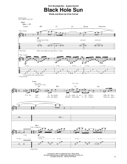 page one of Black Hole Sun (Guitar Tab)