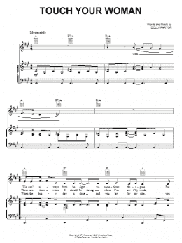page one of Touch Your Woman (Piano, Vocal & Guitar Chords (Right-Hand Melody))
