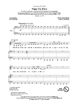 page one of Nine To Five (arr. Ed Lojeski) (SSA Choir)