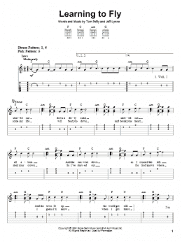 page one of Learning To Fly (Easy Guitar Tab)