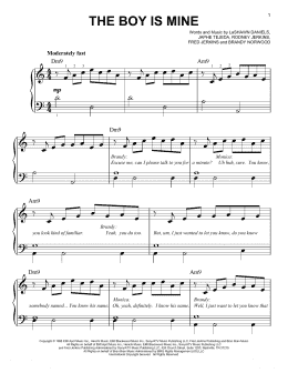 page one of The Boy Is Mine (Easy Piano)