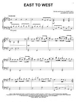 page one of East To West (Piano Solo)