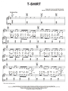 page one of T-Shirt (Piano, Vocal & Guitar Chords (Right-Hand Melody))