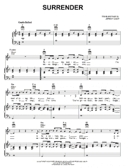 page one of Surrender (Piano, Vocal & Guitar Chords (Right-Hand Melody))