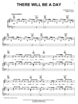page one of There Will Be A Day (Piano, Vocal & Guitar Chords (Right-Hand Melody))