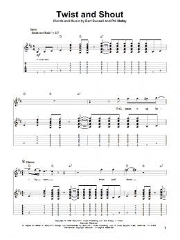 page one of Twist And Shout (Guitar Tab (Single Guitar))