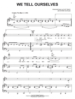 page one of We Tell Ourselves (Piano, Vocal & Guitar Chords (Right-Hand Melody))