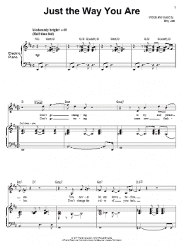 page one of Just The Way You Are (Piano & Vocal)