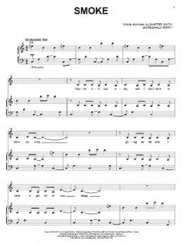 page one of Smoke (Piano, Vocal & Guitar Chords (Right-Hand Melody))