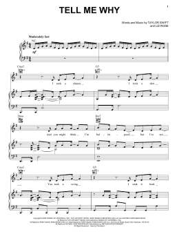 page one of Tell Me Why (Piano, Vocal & Guitar Chords (Right-Hand Melody))