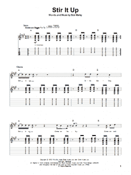 page one of Stir It Up (Guitar Tab (Single Guitar))