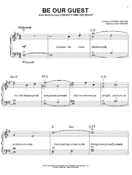 page one of Be Our Guest (from Beauty And The Beast) (Easy Piano)