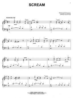 page one of Scream (Piano Solo)