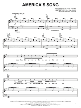 page one of America's Song (Piano, Vocal & Guitar Chords (Right-Hand Melody))