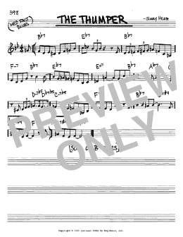page one of The Thumper (Real Book – Melody & Chords – C Instruments)