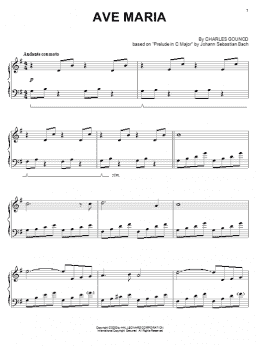 page one of Ave Maria (Piano Solo)