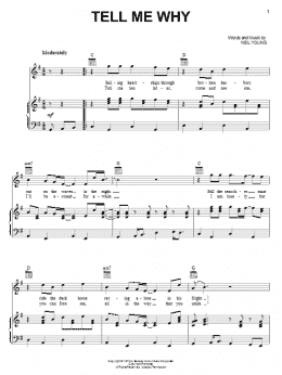page one of Tell Me Why (Piano, Vocal & Guitar Chords (Right-Hand Melody))