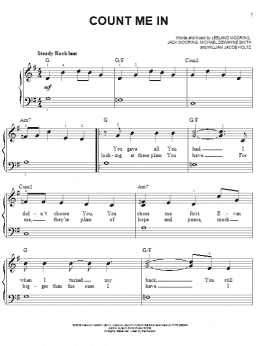 page one of Count Me In (Easy Piano)