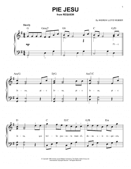 page one of Pie Jesu (Easy Piano)