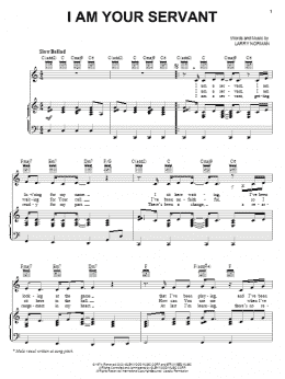 page one of I Am Your Servant (Piano, Vocal & Guitar Chords (Right-Hand Melody))