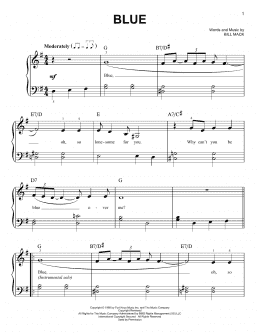 page one of Blue (Easy Piano)