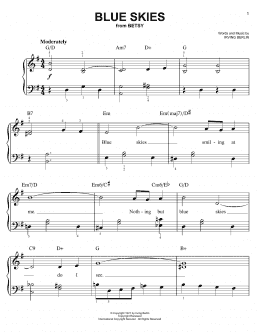 page one of Blue Skies (Easy Piano)