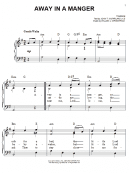 page one of Away In A Manger (Easy Piano)