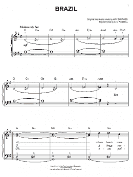 page one of Brazil (Easy Piano)